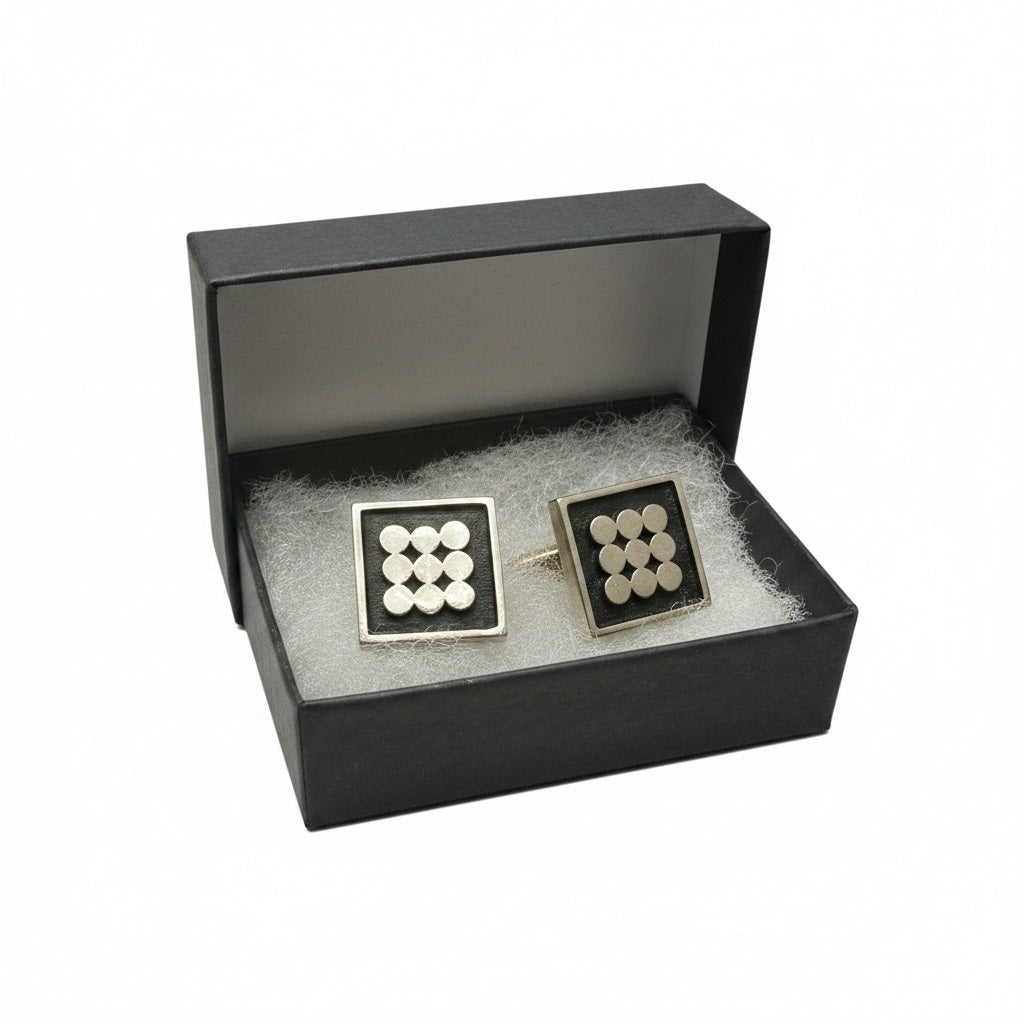 AG Silver Solid Cuff Links