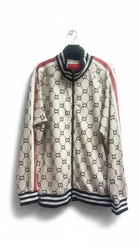 Pavini Black/Beige Cotton Blend Venetian Greek Jacket