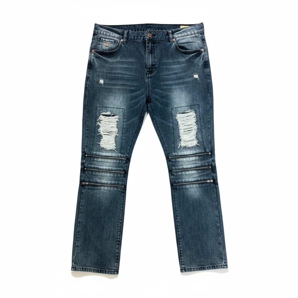 Size 42 Grindhouse Denim Black Tint Acid Wash Jeans