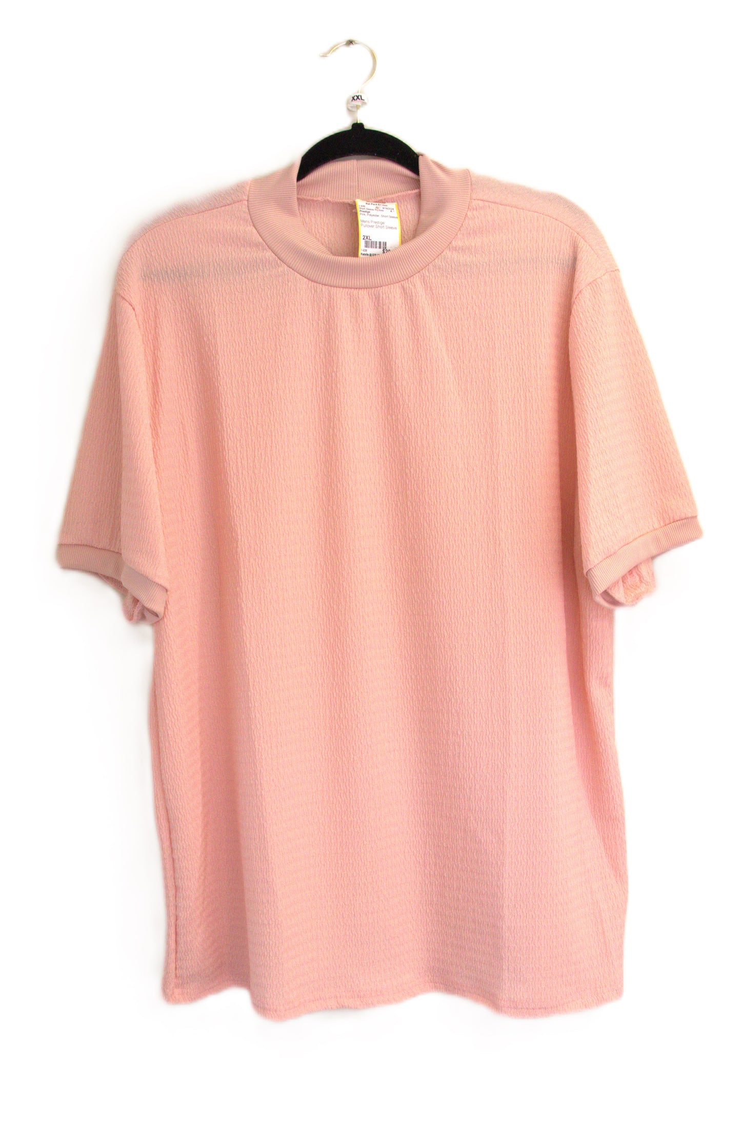 Size 2XL Prestige Pink Polyester Short Sleeve Pullover