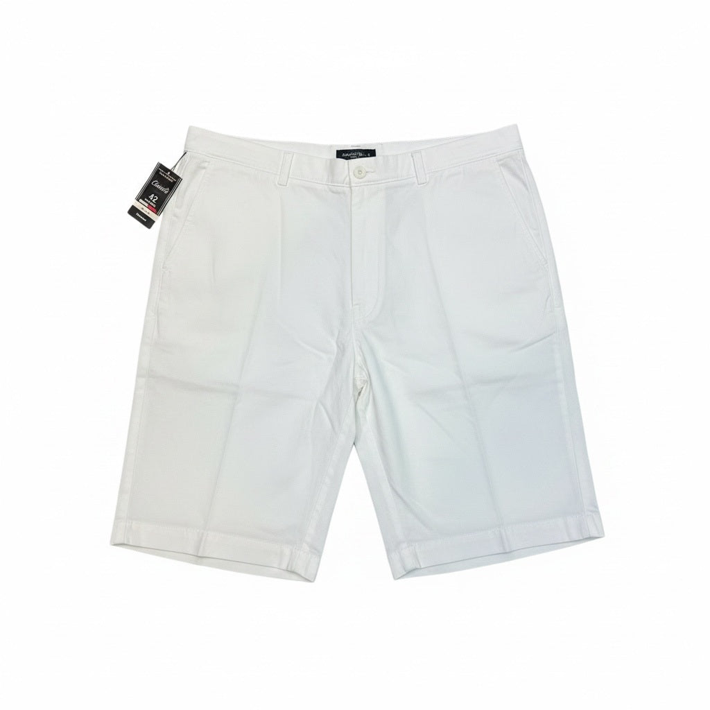 Size 42 Roundtree Yorke White Cotton Blend Solid Shorts