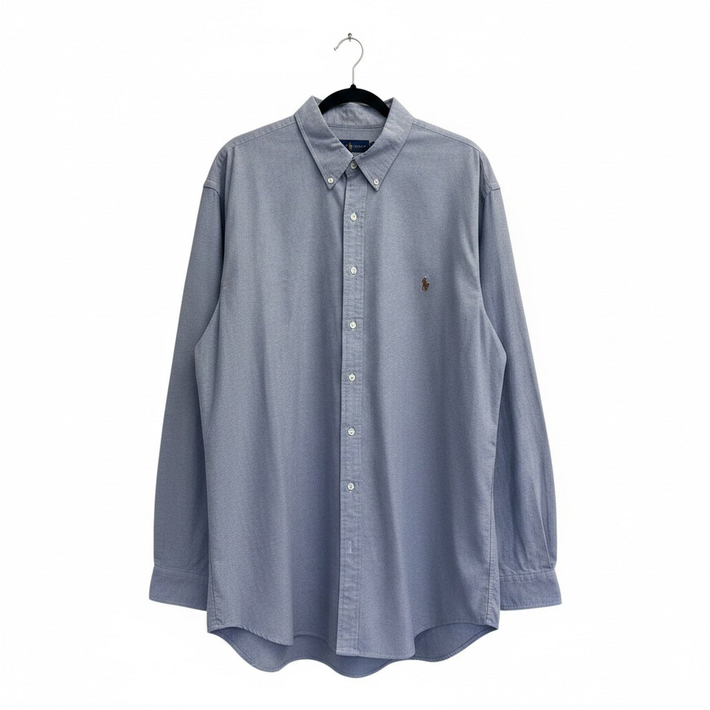 Size 3XL RALPH LAUREN Gray Cotton Solid Polo