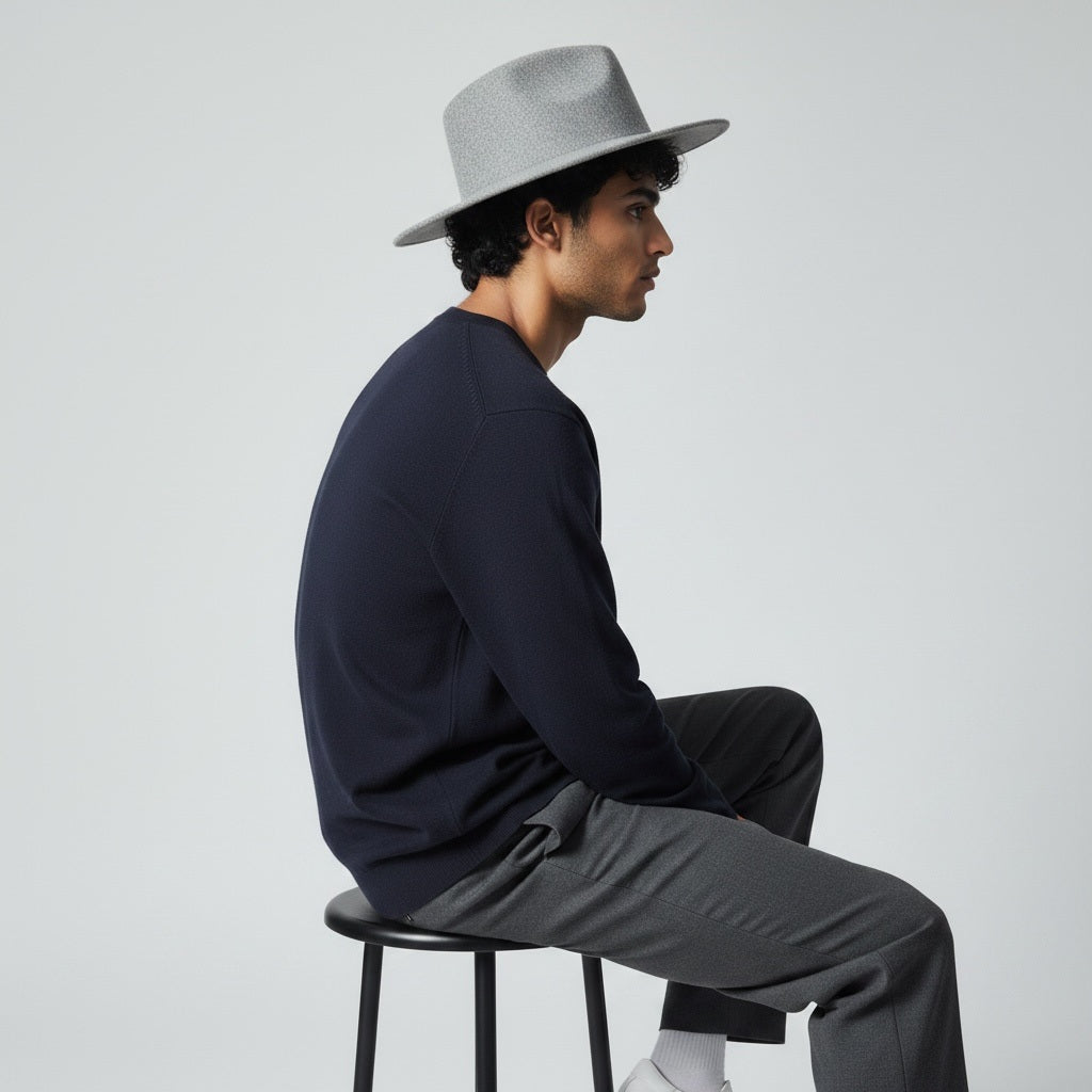 Universal Thread GRAY/SILVER Polyester Speckle Fedora