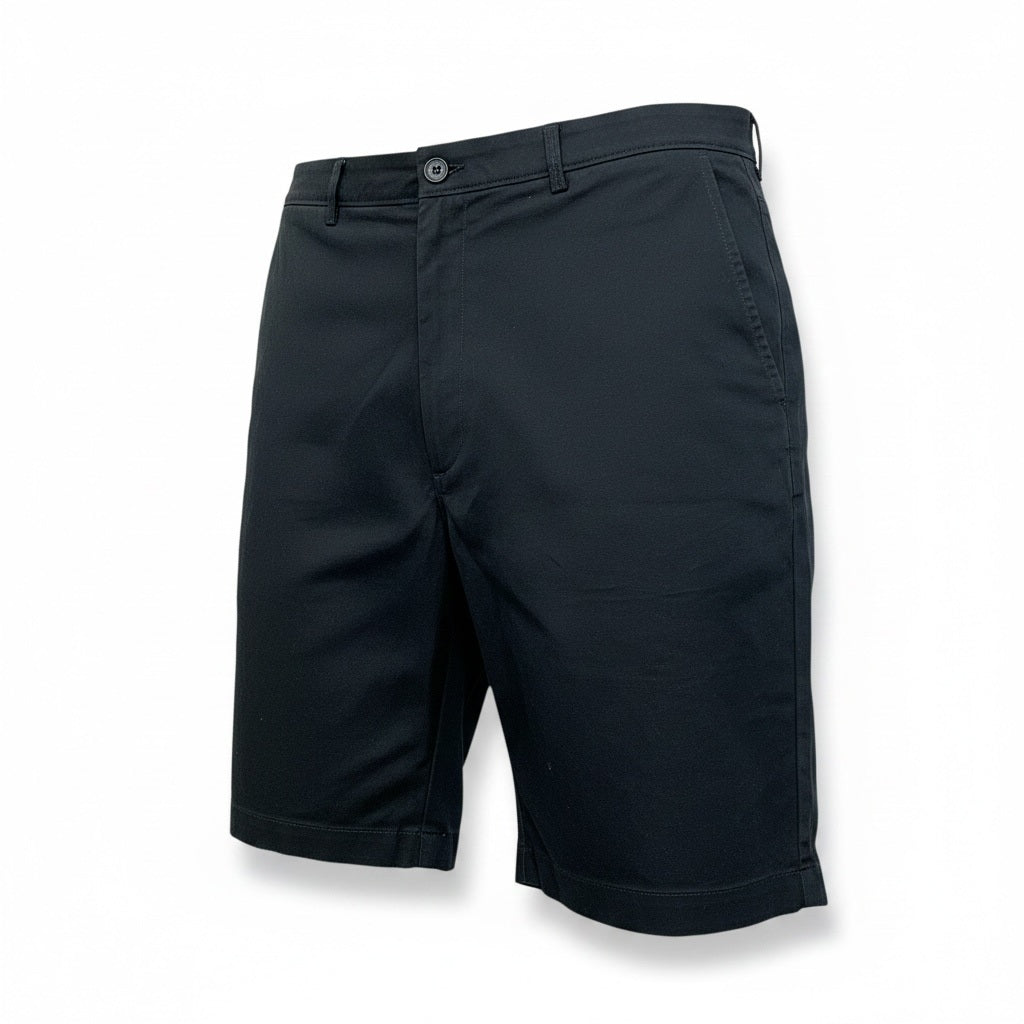 Size 42 Roundtree Yorke Black Cotton Blend Solid Shorts