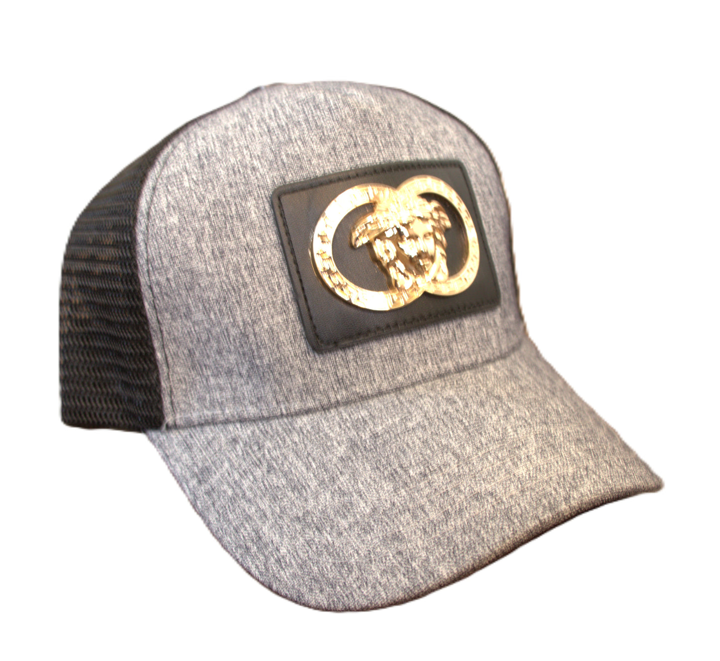 Versace BLACK/GRAY Cotton Two Tone Size One Size Fits Designer Caps