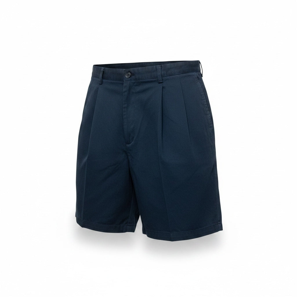 Size 42 Roundtree Yorke Navy Cotton Blend Solid Shorts