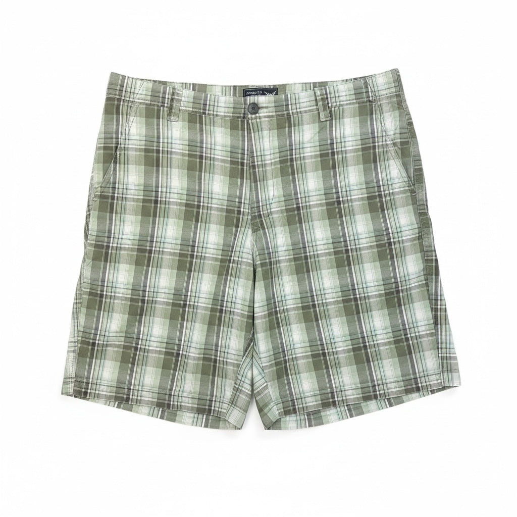 Size 38 Arrow Bradstreet Green Print Cotton Plaid Shorts