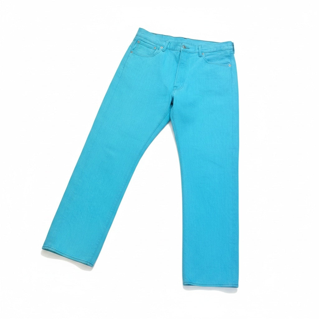 Size 36X34 Levi Coral Blue Jean Solid Jeans