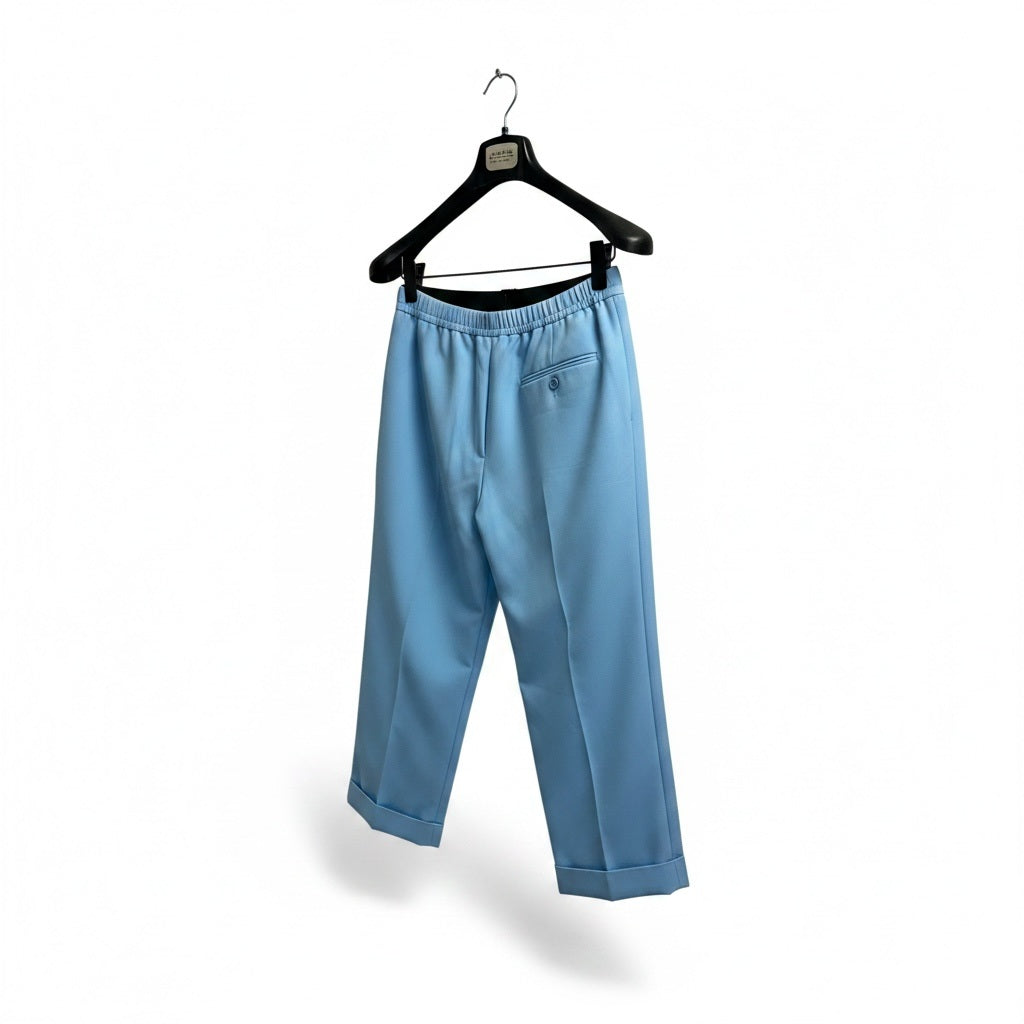 50 Vittorio St Angelo Blue/White Polyester Searsucker Suit
