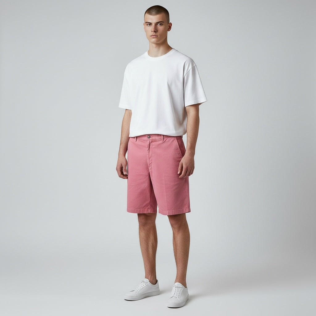 Size 34 Jos. A. Bank Dark Pink Cotton Solid Shorts