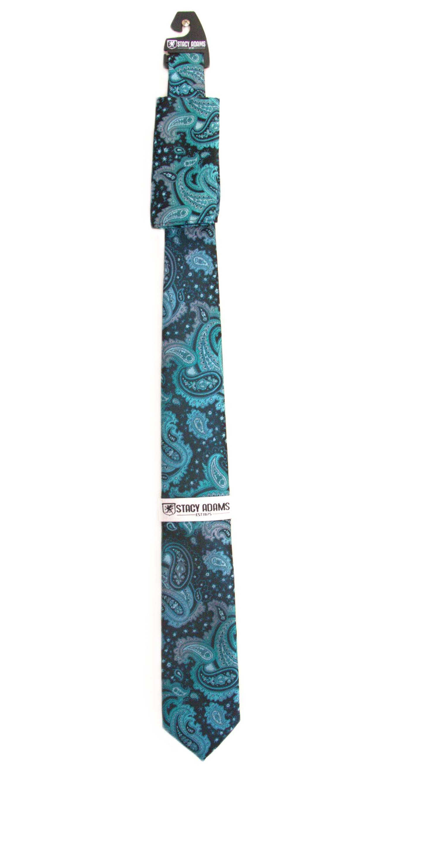 Stacy Adams Turquoise Silk Paisley Men's Ties