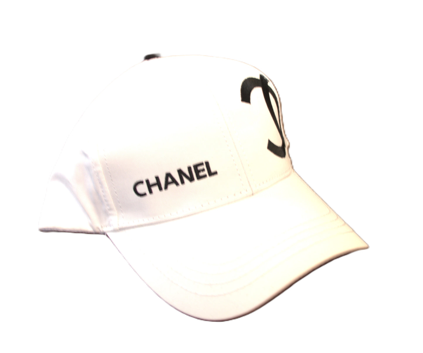 Chanel White/Black Cotton Two Tone Size One Size Fits Designer Caps