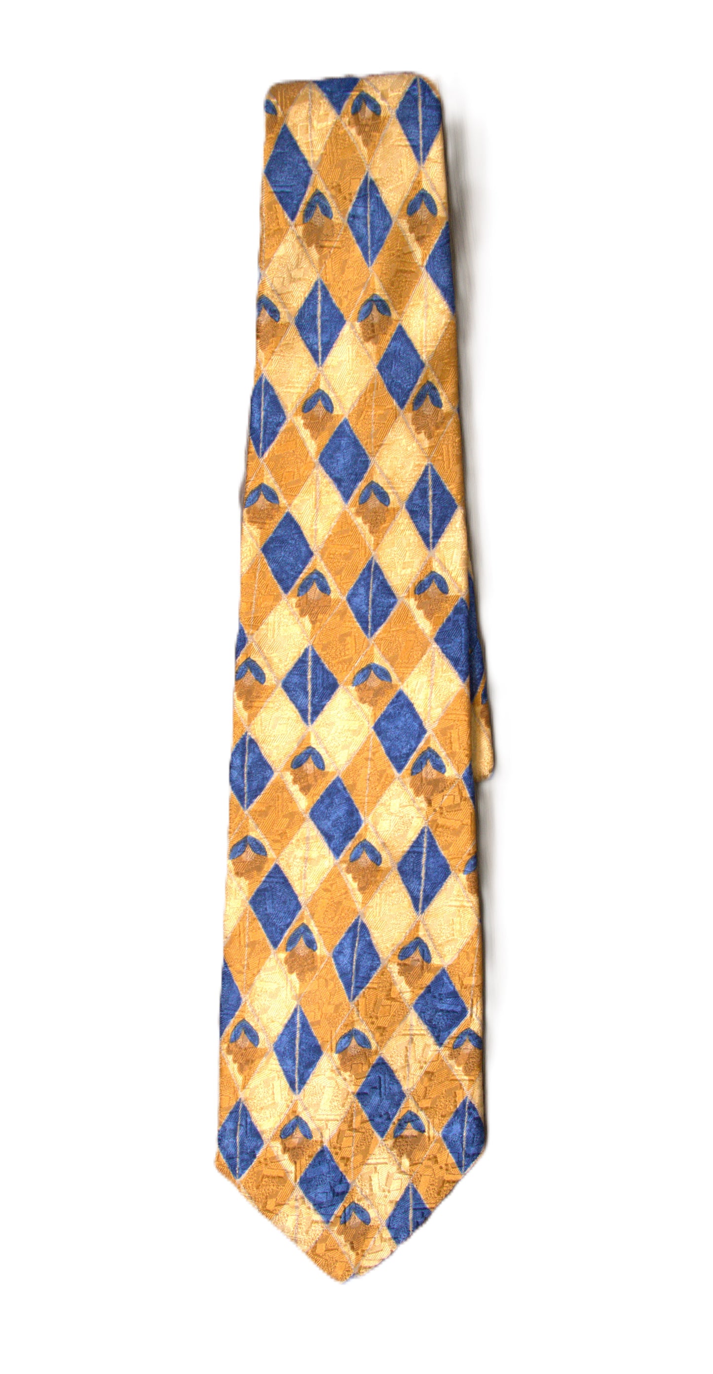 Geoffrey Beene Blue/Orange Silk Mens Tie