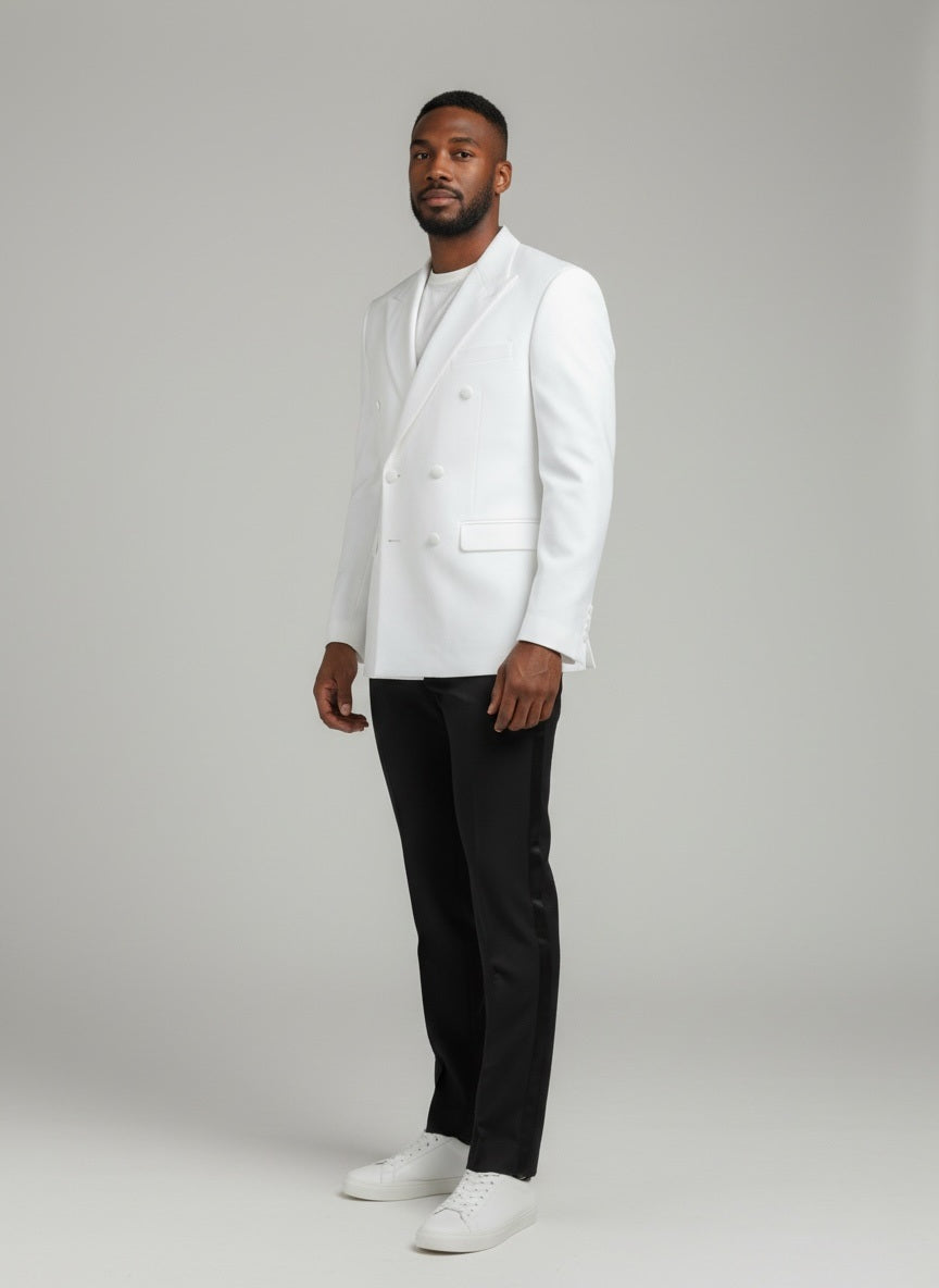 38R Imperial White/Black Wool Two Tone Size 38 Misc. Formal Wear
