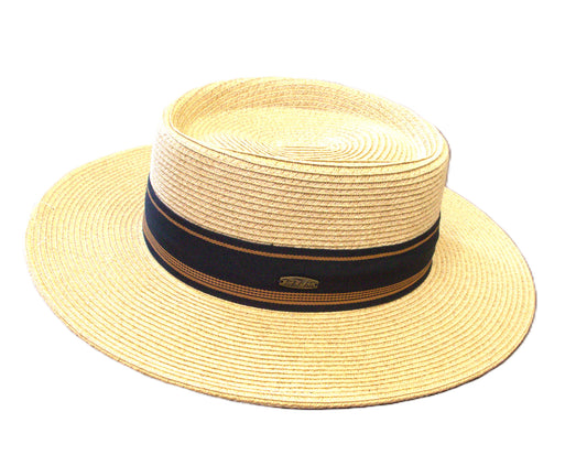 Tidal Tom Tan Straw Solid Size XL Straw Hats