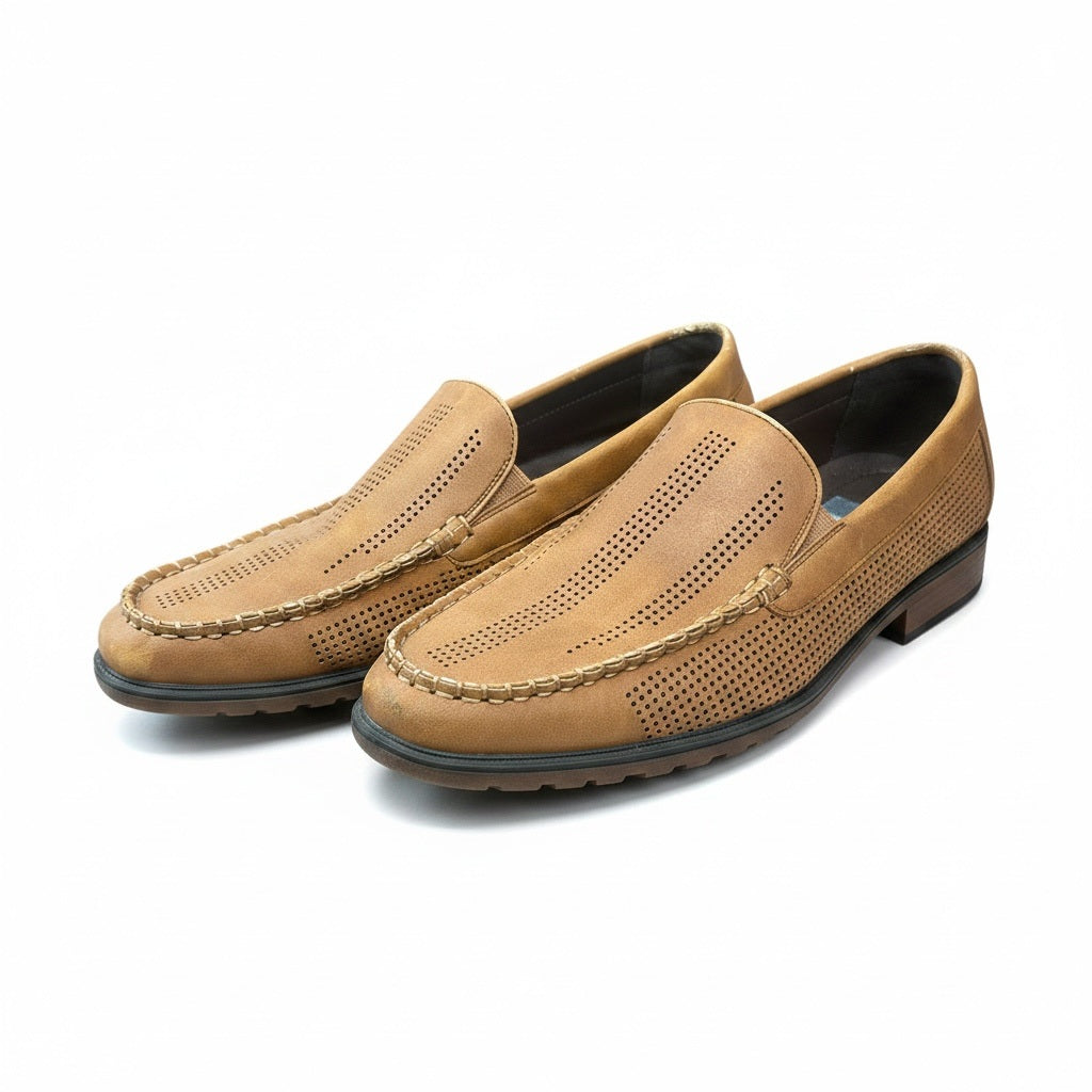 Shoe Size 6.5 Todd Welsh Rust Faux Leather Solid Loafers