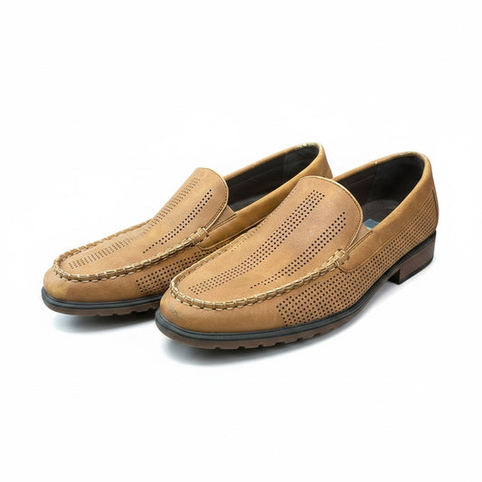 Shoe Size 6.5 Todd Welsh Rust Faux Leather Solid Loafers