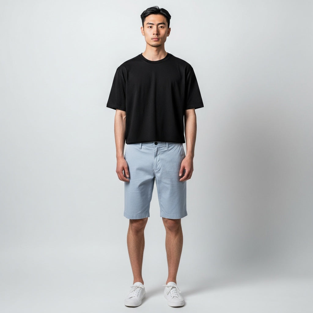 Size 38 RALPH LAUREN Baby Blue Cotton Shorts