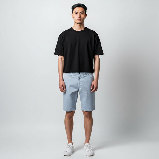 Size 38 RALPH LAUREN Baby Blue Cotton Shorts