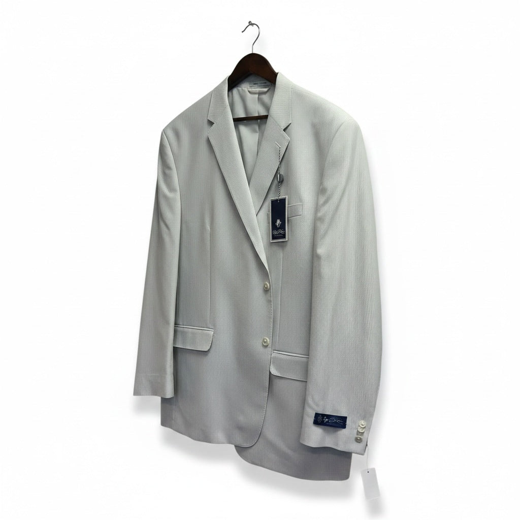 50L Sean John Gray/White Polyester Blend Stripes Size 50L Suit