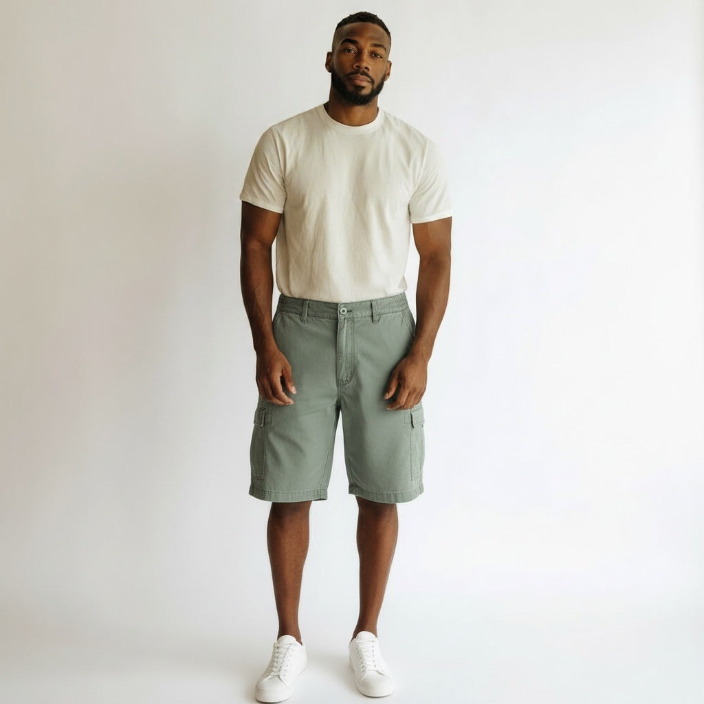 St. John Bay Khaki Green Cotton Solid Designer Cap