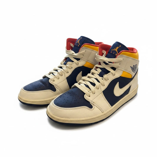 Shoe Size 11.5 Nike Blue/White Leather Patchwork Sneakers