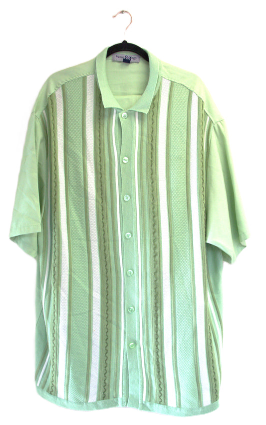 Michael Irvin Lime Green Cotton Stripes Size XXL Walking Suit