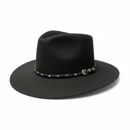 STETSON Black Felt Solid Size 7/38 HATS
