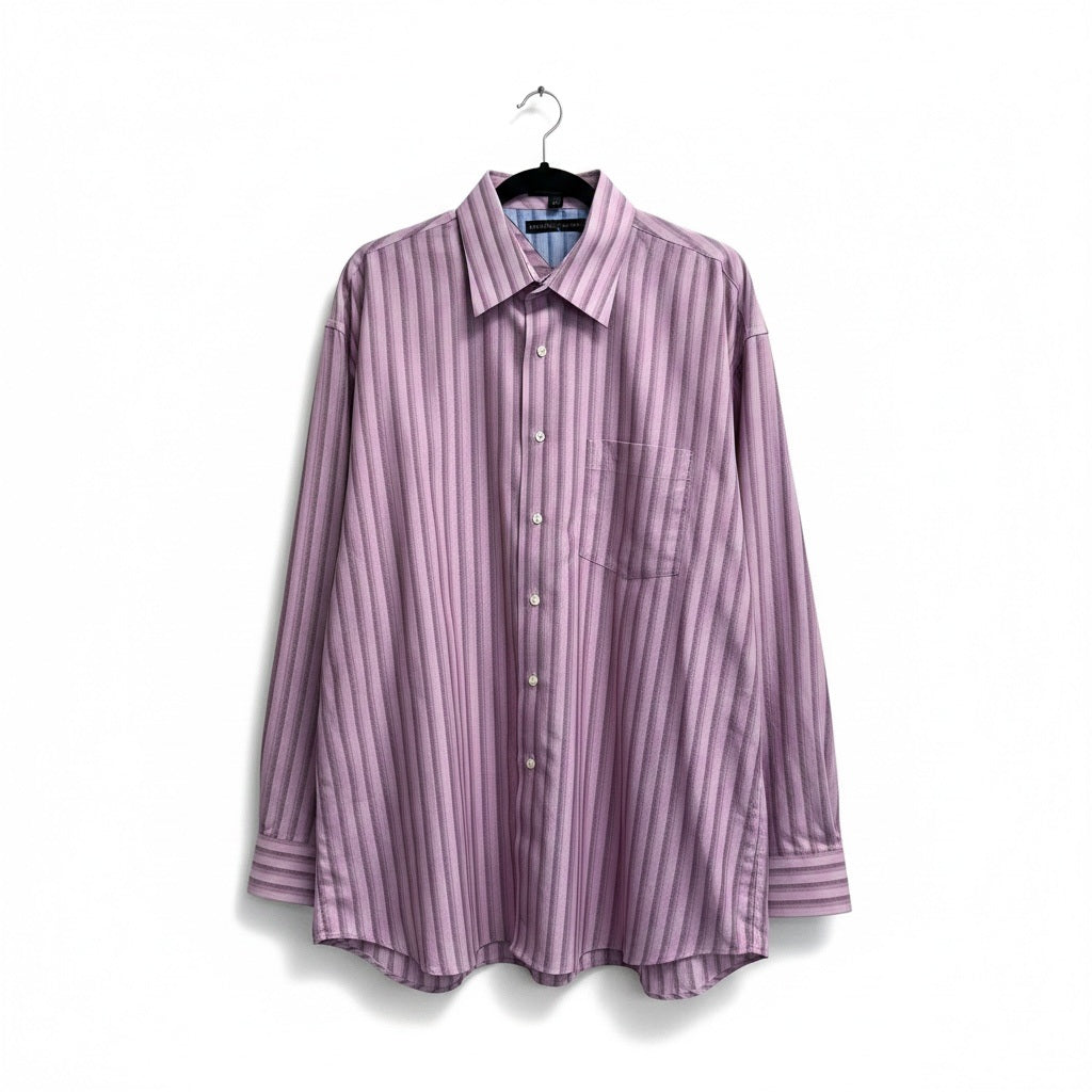 Size XL Tommy Hilfiger Plum Cotton Shadow Stripe Long Sleeve Shirt