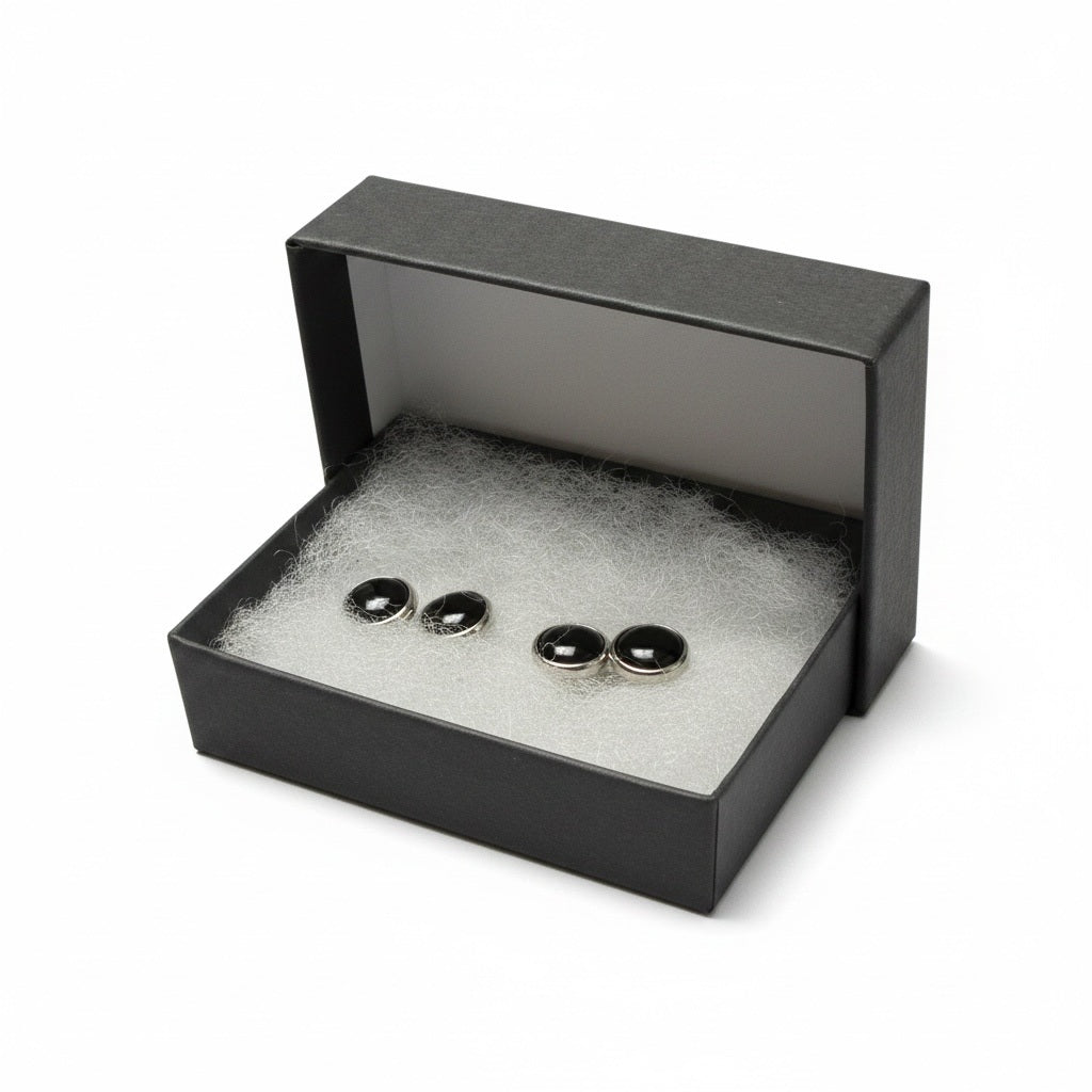 AG Silver Solid Cuff Links