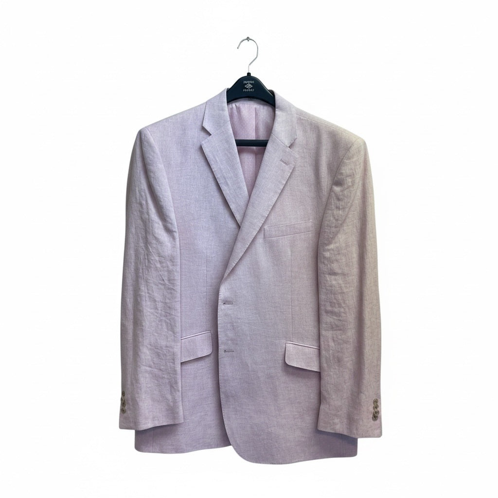 48R JOSEPH ABBOUD Pink Linen Size 48R Suit