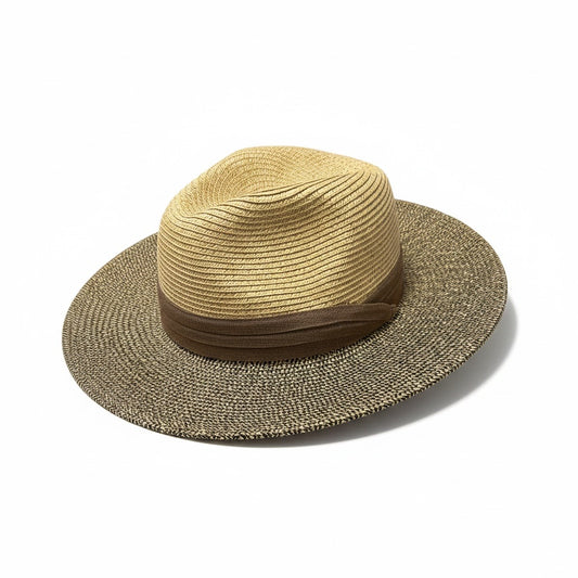 Tidal Tom Tan/Brown Straw TWEED Size XL Straw Hats