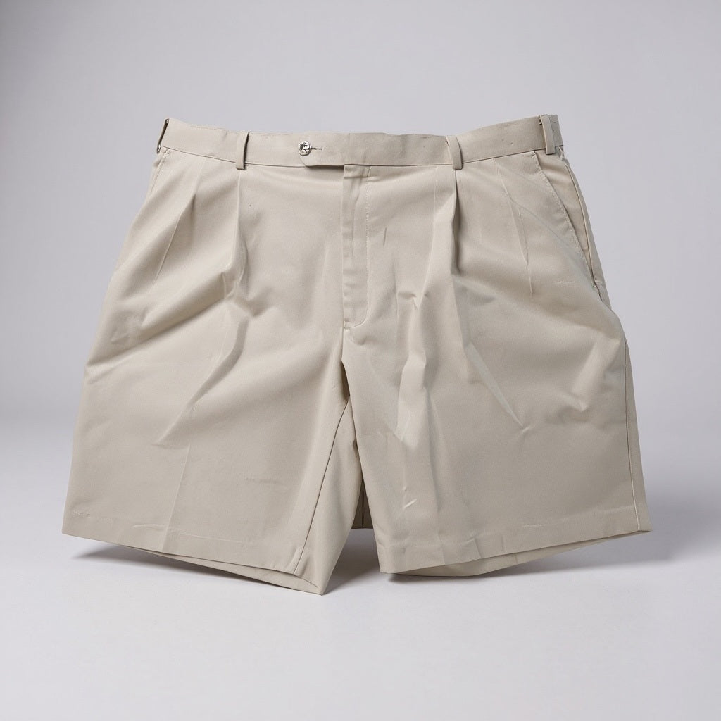 Size 40 PGA Tour Khaki Polyester Solid Shorts