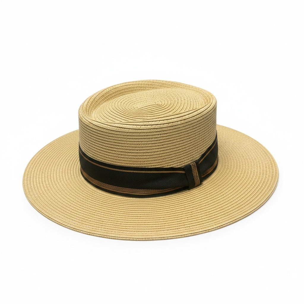 Tidal Tom Tan Straw Solid Size XL Straw Hats