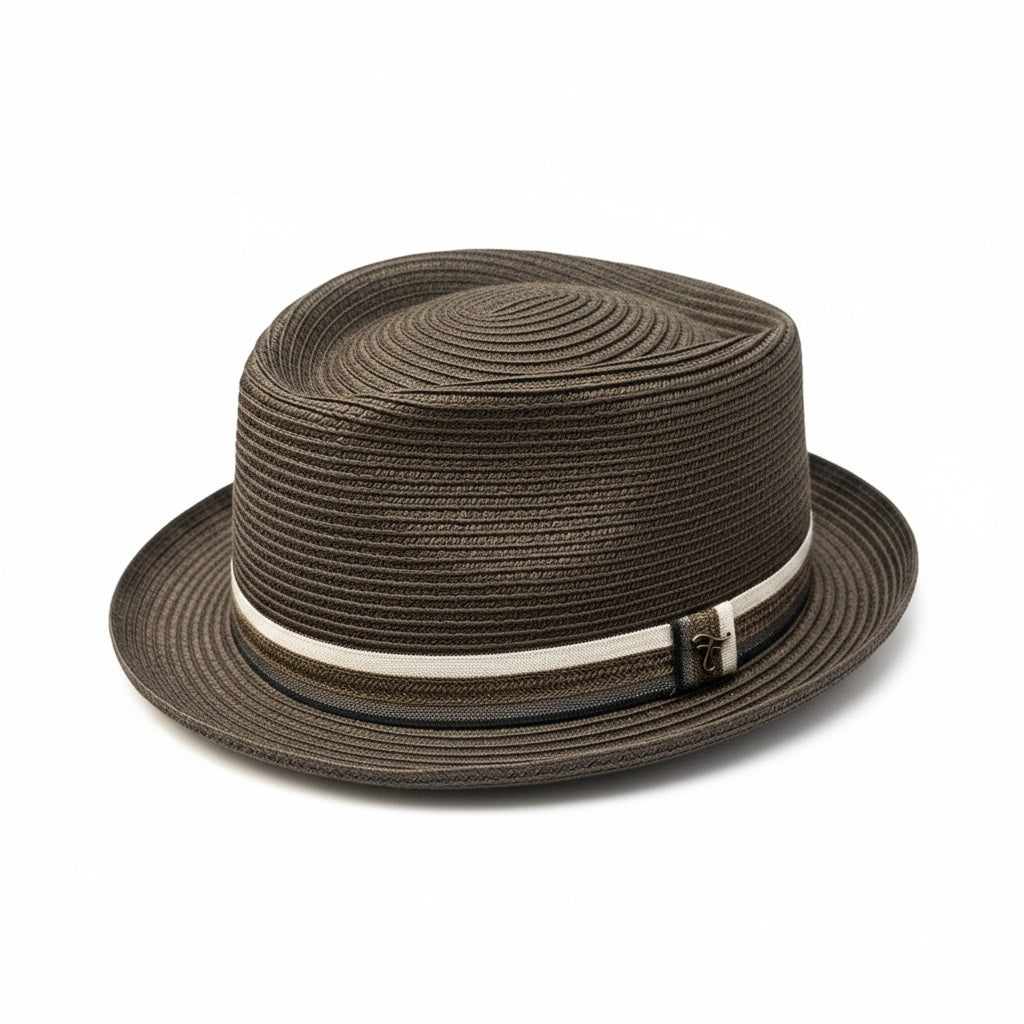 Tidal Tom Brown Straw Solid Size M/L Straw Hats