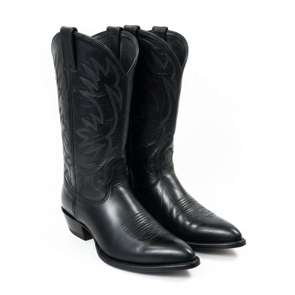 Shoe Size 11 Nocono Boot Black Ostrich Animal Print Boots