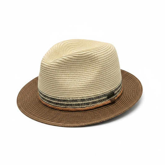 Tidal Tom Tan/Bronze Straw Two Tone Size XL Straw Hats