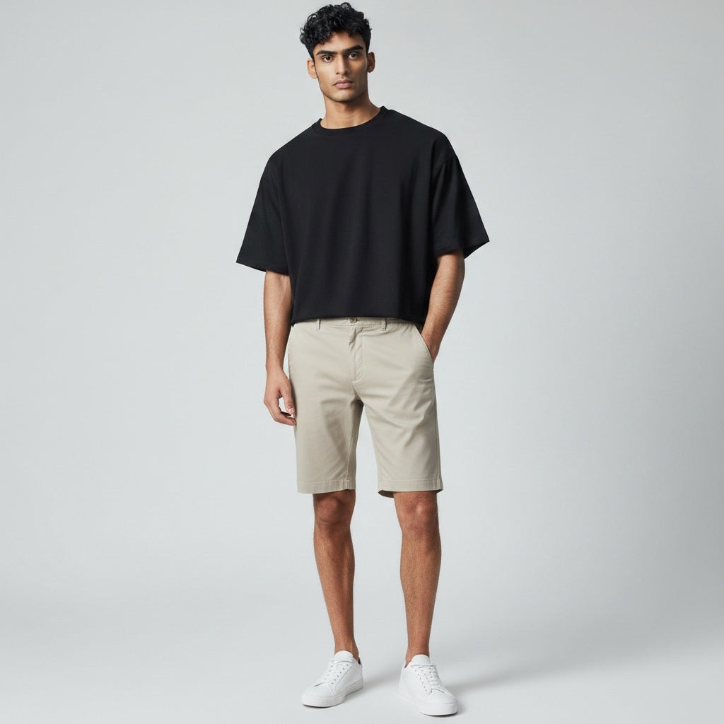 Size 42 Roundtree Yorke Khaki Cotton Blend Solid Shorts