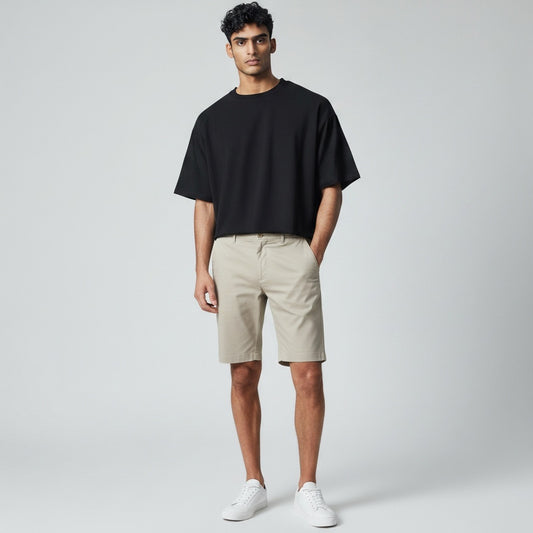 Size 42 Roundtree Yorke Khaki Cotton Blend Solid Shorts
