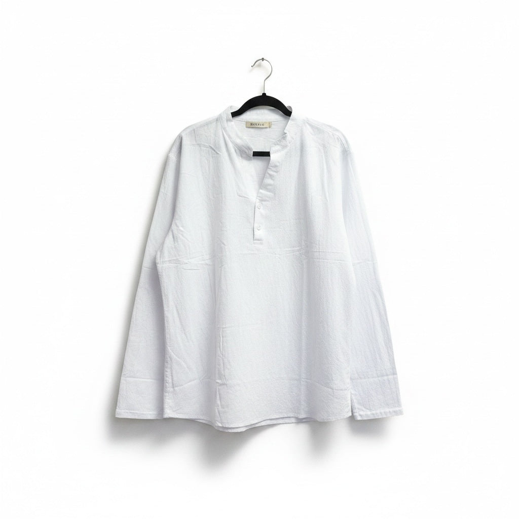 Size XXL Universal Thread White Linen Blend Solid Two Piece Casual Set