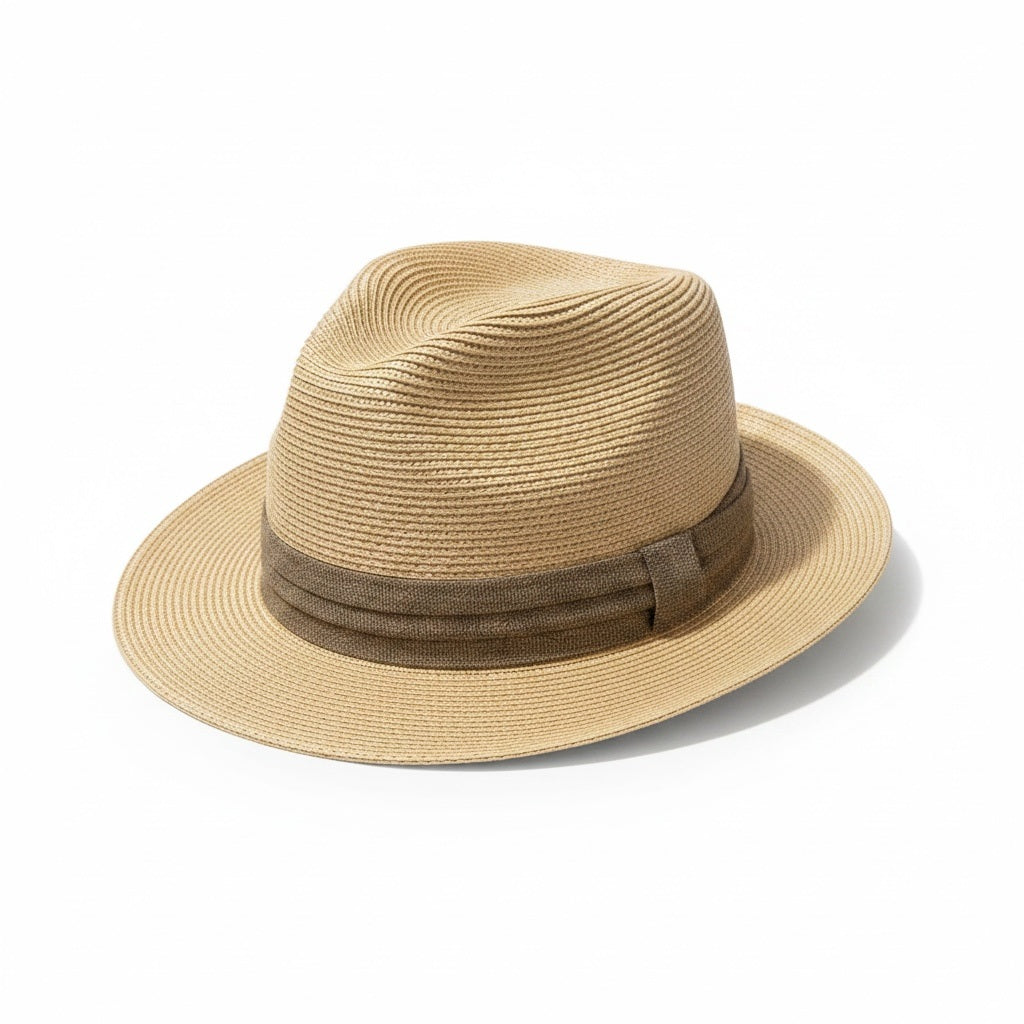 Tidal Tom Coco Brown Straw Solid Size XL Straw Hats