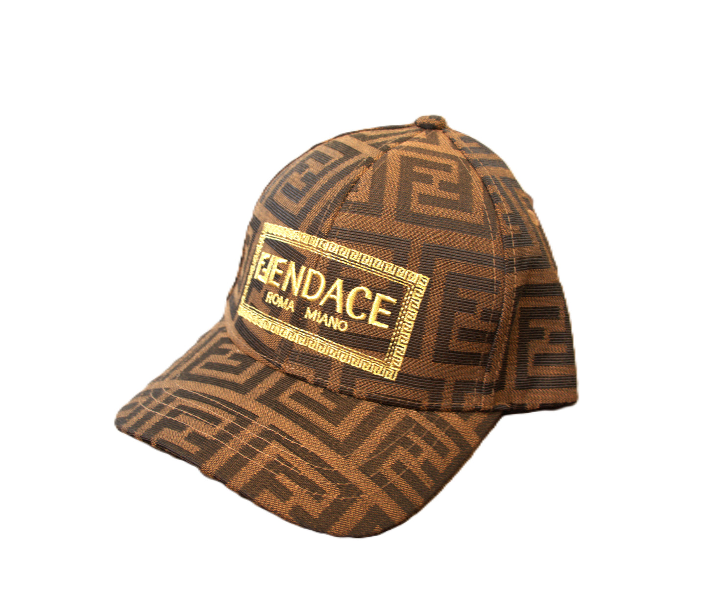 Fendi Brown Cotton Two Tone Size One Size Fits Designer Caps