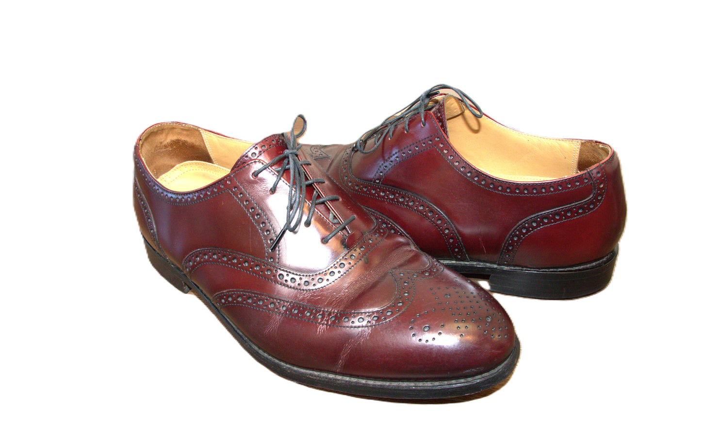 Shoe Size 11 Bostonian Ruby Red Leather Solid Dress Shoes