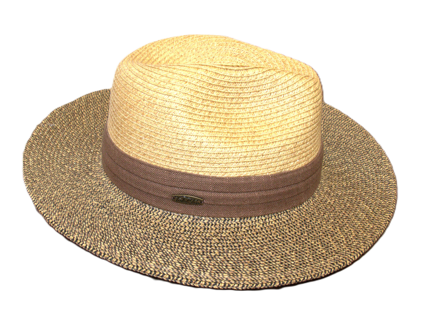 Tidal Tom Tan/Brown Straw TWEED Size M/L Straw Hats