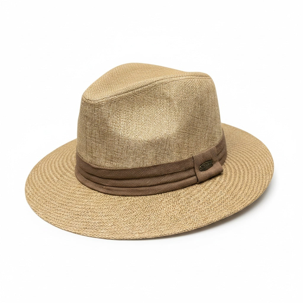 Tidal Tom Coco/Brown Straw Two Tone Size XL Straw Hats