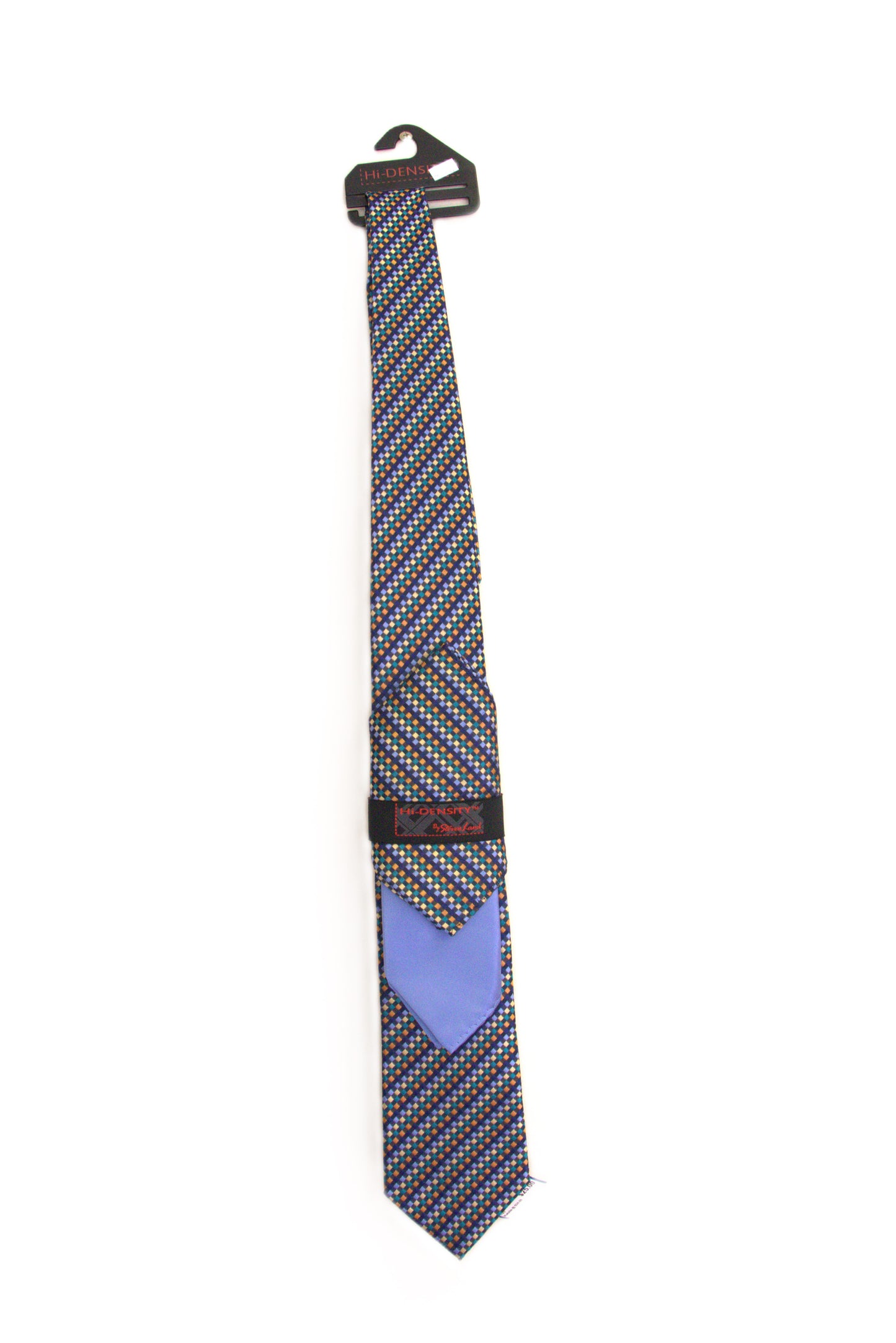 Hi-density Gold/Blue/Orange Silk Quilted Men's Ties