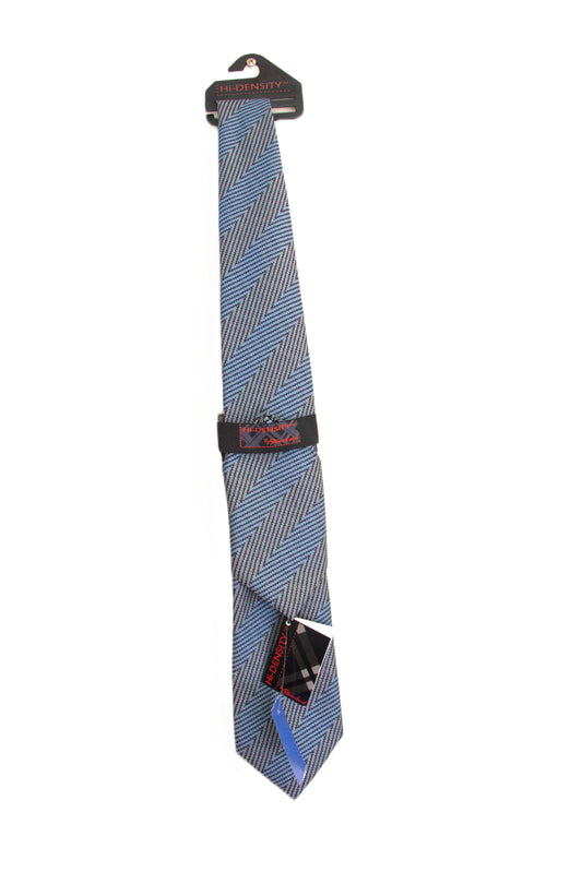 Hi-density Lt Blue/Gray Silk Stripes Men's Ties