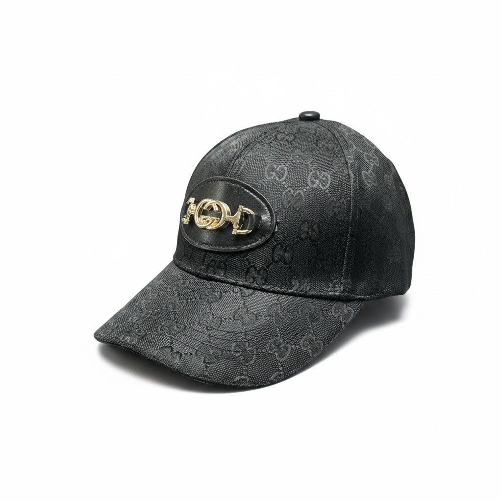 Gucci Black Cotton Two Tone Size One Size Fits Designer Caps