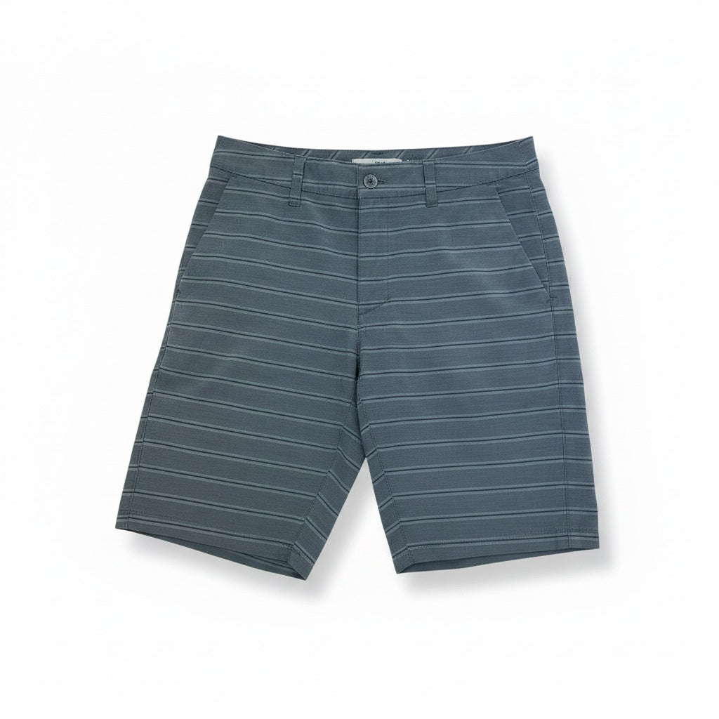Size 32 Hang Ten BLACK/GRAY Cotton Stripes Shorts