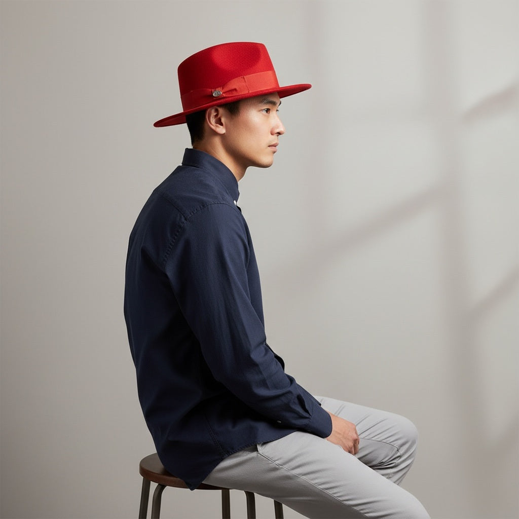 DenZe'l Collection Red Wool Solid Size M HATS